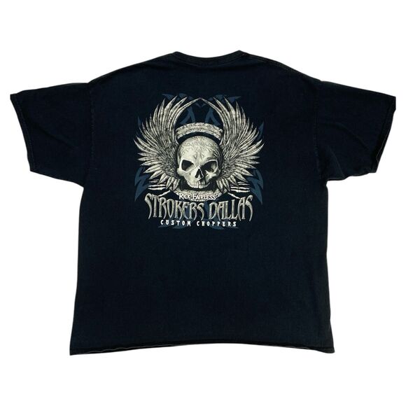 Rick Fairless Strokers Dallas Custom Choppers Men's T Shirt 2XL Motorcycle Biker - Picture 2 of 8
